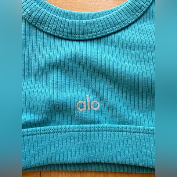 Alo Yoga Wellness Bra - Blue Splash - Small 🩵 - Picture 9 of 14